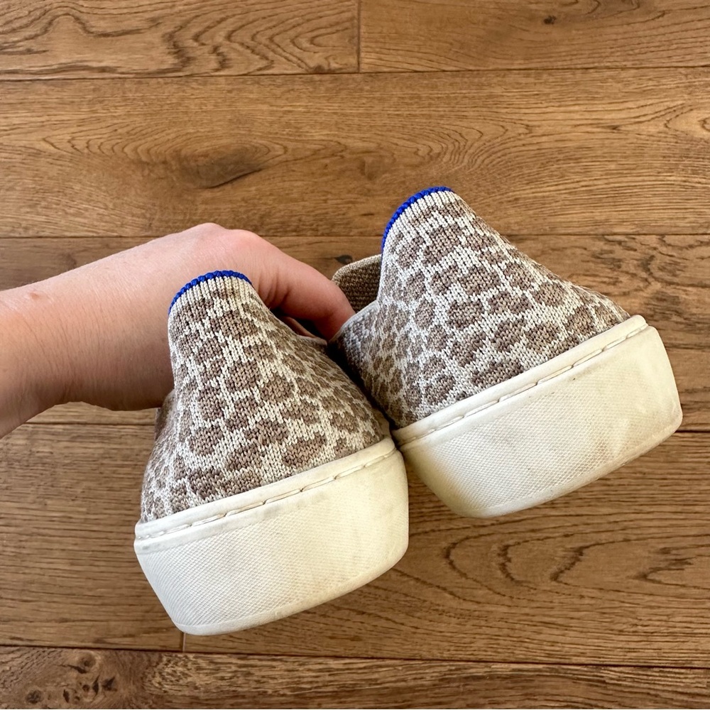 Rothy's The Original Slip On Sneakers Leopard Sz 8 - Picture 5 of 7